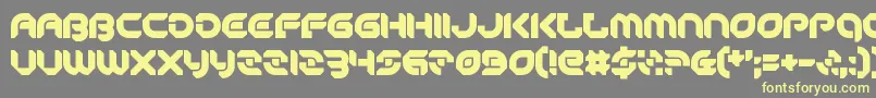 PeaceAndEquality-fontti – keltaiset fontit harmaalla taustalla