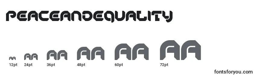 PeaceAndEquality Font Sizes