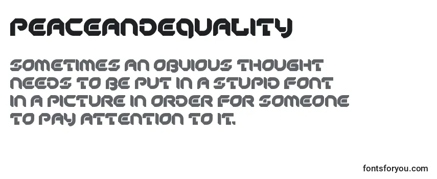PeaceAndEquality Font