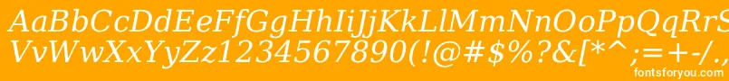 Dejavuserif Italic Font – White Fonts on Orange Background