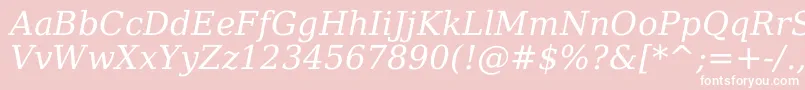 Dejavuserif Italic Font – White Fonts on Pink Background