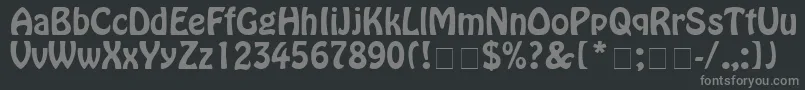 フォントHomewrdn – 黒い背景に灰色の文字