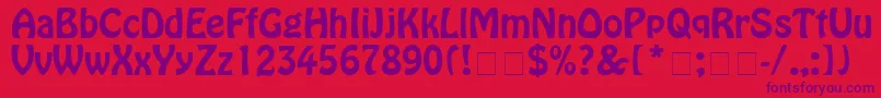 Homewrdn Font – Purple Fonts on Red Background
