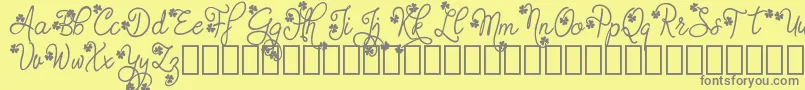 GudlakDemo Font – Gray Fonts on Yellow Background