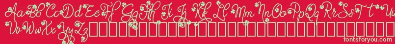 GudlakDemo Font – Green Fonts on Red Background