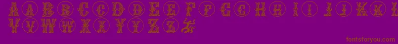 Goticcaps Font – Brown Fonts on Purple Background
