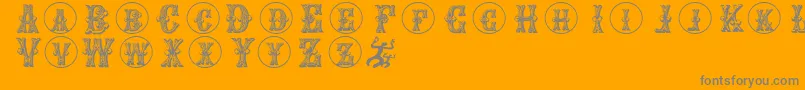 Goticcaps Font – Gray Fonts on Orange Background