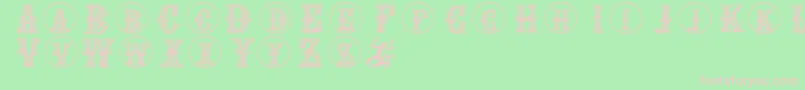 Шрифт Goticcaps – розовые шрифты на зелёном фоне