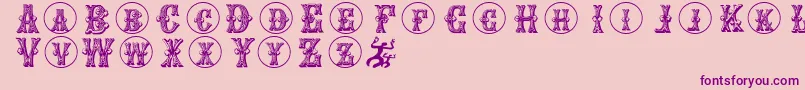 Goticcaps Font – Purple Fonts on Pink Background