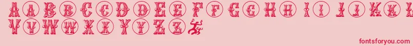 Goticcaps Font – Red Fonts on Pink Background