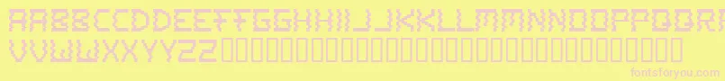 Atoz Font – Pink Fonts on Yellow Background