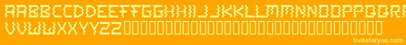 フォントAtoz – オレンジの背景に黄色の文字