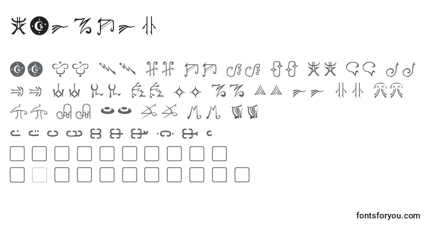 Czcionka Harpers – alfabet, cyfry, specjalne znaki