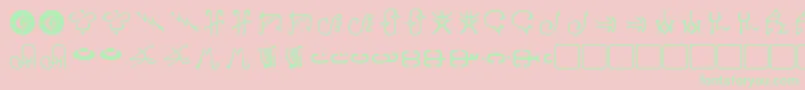 Harpers Font – Green Fonts on Pink Background