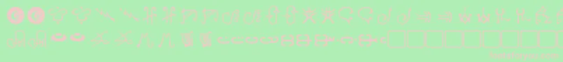 Harpers Font – Pink Fonts on Green Background