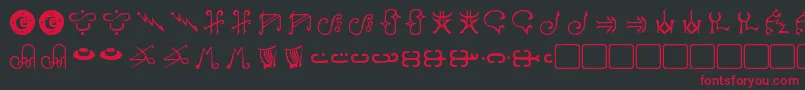 フォントHarpers – 黒い背景に赤い文字
