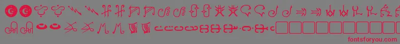 フォントHarpers – 赤い文字の灰色の背景