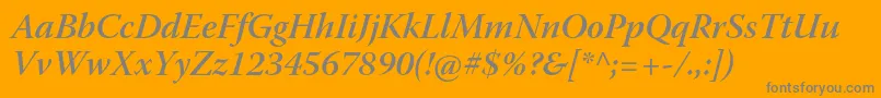 WarnockproSemibolditsubh Font – Gray Fonts on Orange Background