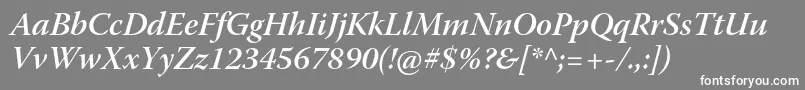 WarnockproSemibolditsubh Font – White Fonts on Gray Background