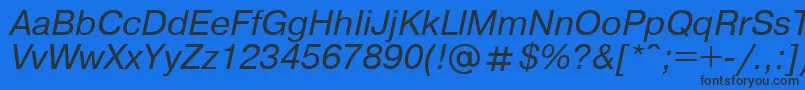 Pragm10 Font – Black Fonts on Blue Background