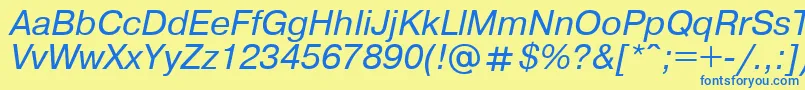 Pragm10 Font – Blue Fonts on Yellow Background