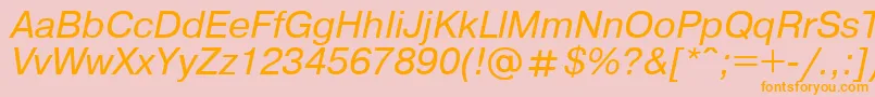 Pragm10 Font – Orange Fonts on Pink Background