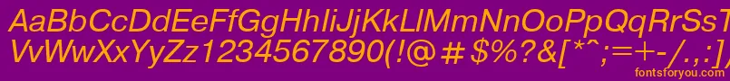 Pragm10 Font – Orange Fonts on Purple Background