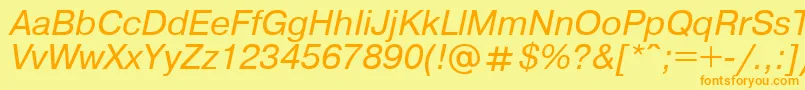 Pragm10 Font – Orange Fonts on Yellow Background
