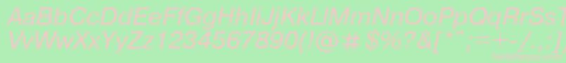 Pragm10 Font – Pink Fonts on Green Background