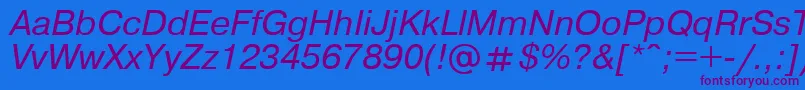 Pragm10 Font – Purple Fonts on Blue Background