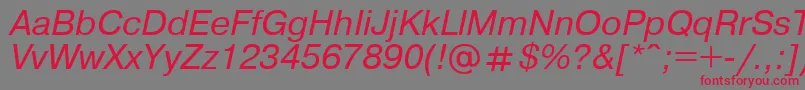 Pragm10 Font – Red Fonts on Gray Background