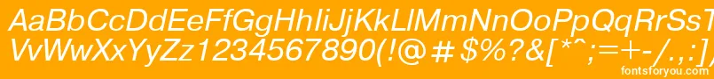 Pragm10 Font – White Fonts on Orange Background