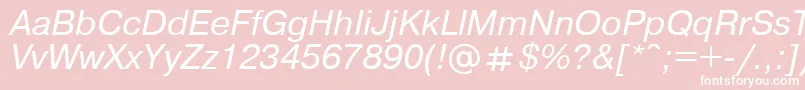 フォントPragm10 – ピンクの背景に白い文字