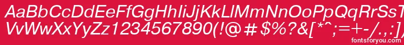 Pragm10 Font – White Fonts on Red Background