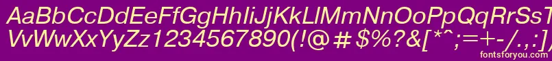 Pragm10 Font – Yellow Fonts on Purple Background