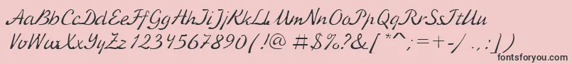 More about KursivcRegular Font KursivcRegular Font – Black Fonts on Pink Background