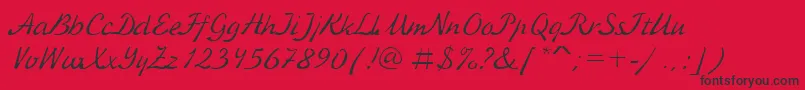KursivcRegular Font – Black Fonts on Red Background