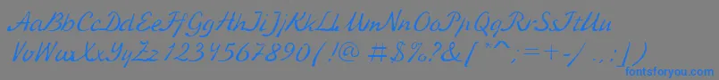Подробнее о шрифте KursivcRegular Шрифт KursivcRegular – синие шрифты на сером фоне