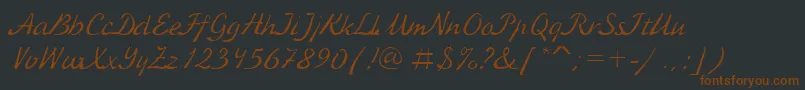 fuente KursivcRegular – Fuentes Marrones Sobre Fondo Negro