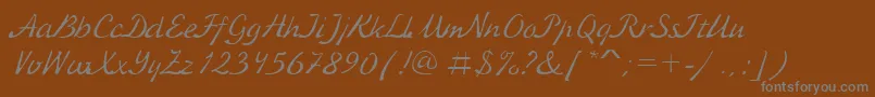 Police KursivcRegular – polices grises sur fond brun
