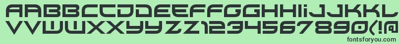 フォントXirodRegular – 緑の背景に黒い文字