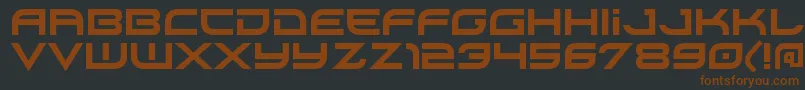 XirodRegular-fontti – ruskeat fontit mustalla taustalla
