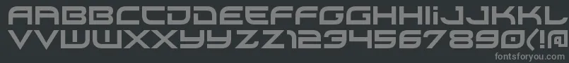 フォントXirodRegular – 黒い背景に灰色の文字