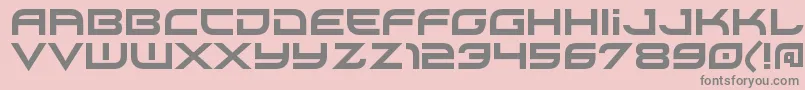 フォントXirodRegular – ピンクの背景に灰色の文字