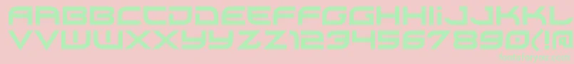 XirodRegular Font – Green Fonts on Pink Background