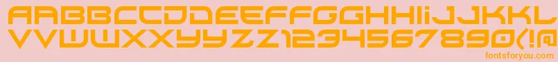 XirodRegular Font – Orange Fonts on Pink Background