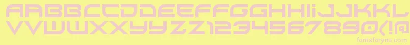 XirodRegular Font – Pink Fonts on Yellow Background