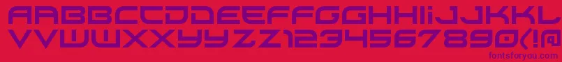 XirodRegular Font – Purple Fonts on Red Background