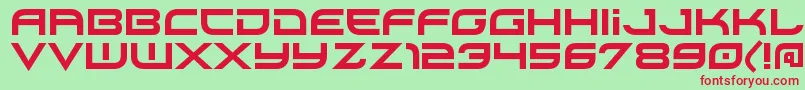 XirodRegular Font – Red Fonts on Green Background