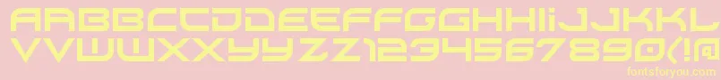 XirodRegular Font – Yellow Fonts on Pink Background